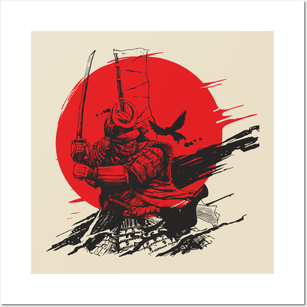 Samurai warrior Wall Art by katanya78